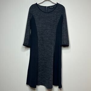 Neesha Gray and Black Knit Dress Size L